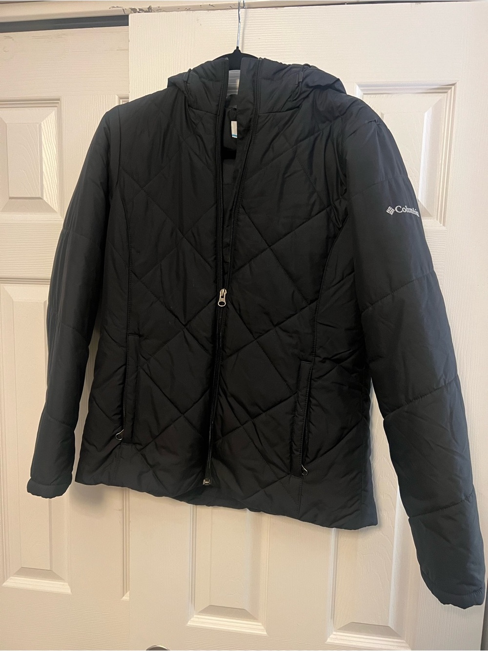 Columbia Black Quilted Hooded Puffer Jacket